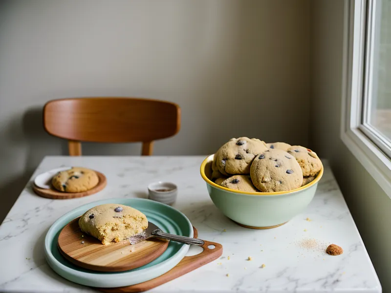 Galletas estilo Nueva York horneándose en un horno de gas casero, técnica de choque térmico para bordes crujientes