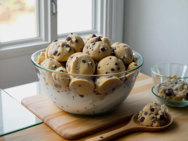 Manos de repostería aficionada batiendo crema con miel y café para un relleno artesanal