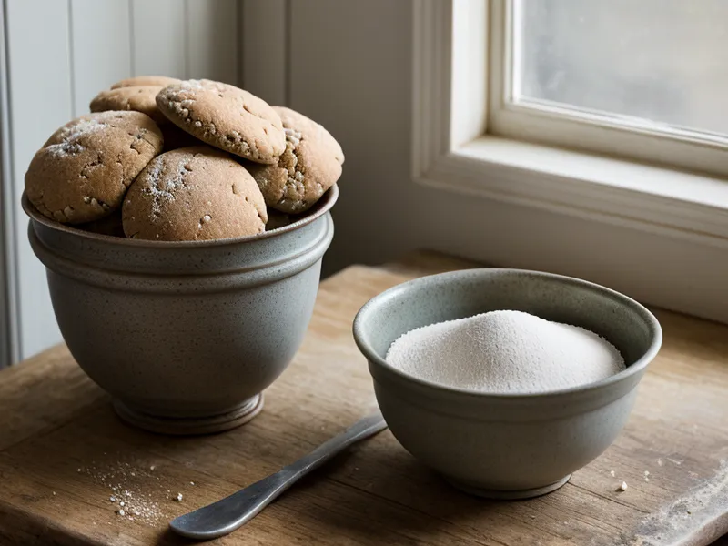 Libro de 150 recetas de repostería abierto junto a una balanza digital en la cocina.