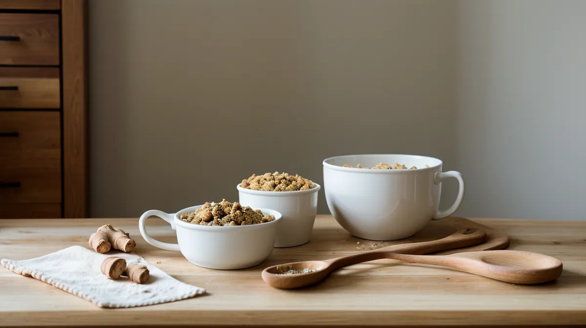 Postre en vaso casero de repostería aficionada listo para servir en la mesa