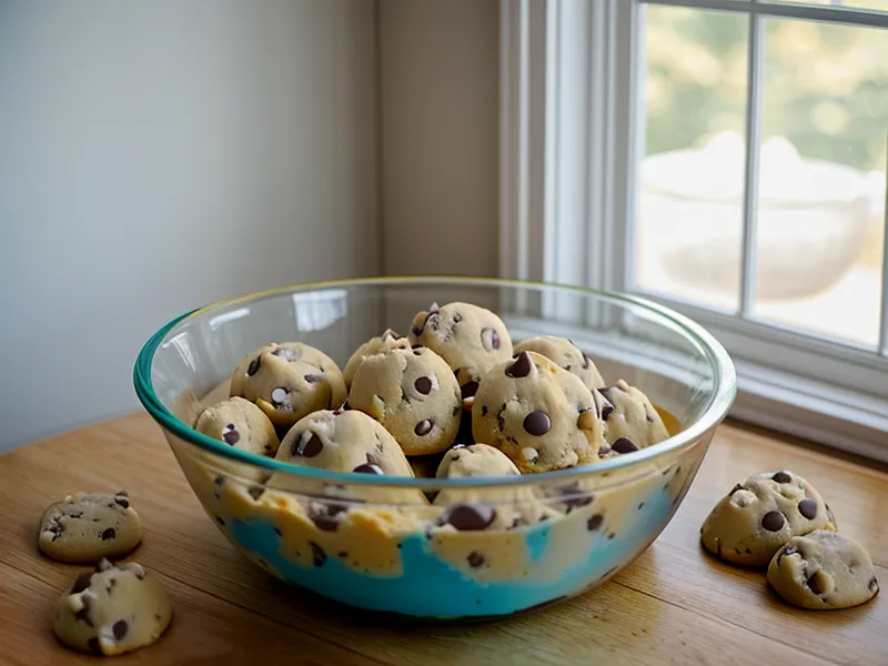 Mano mezclando masa de galletas siguiendo un curso de repostería online en una tablet